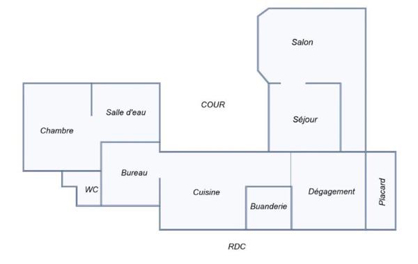 Dpt Sarthe (72), à vendre LA CHARTRE SUR LE LOIR immeuble- appartement de 89m²- batiment à rénover de 131m²