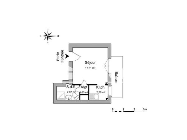 Location Studio 17.17 m² - 43 RUE DE L'ALOUETTE Saint Mande 94160