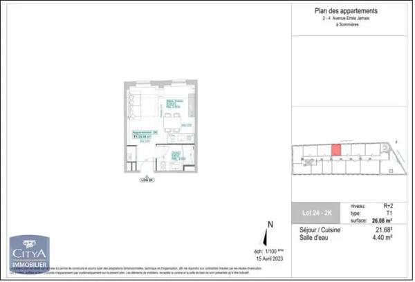 Appartement à louer 1 pièce 27.06m² Sommières (30250)