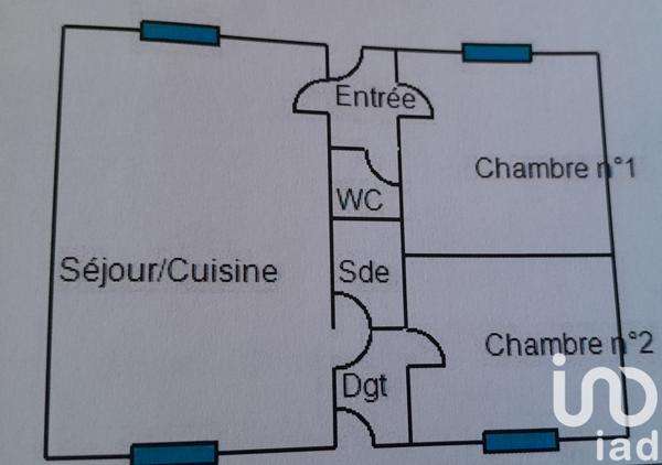 Maison à vendre 3 pièces 45 m² Chartres