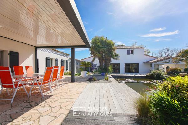 Maison d’architecte et son jardin proche des plages