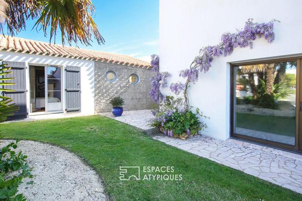 Maison d’architecte et son jardin proche des plages