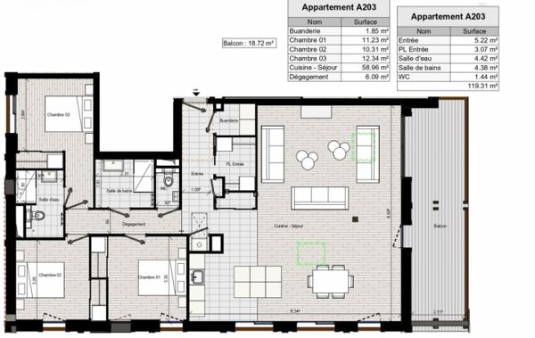 Vente Appartement P4 neuf Morillon   
