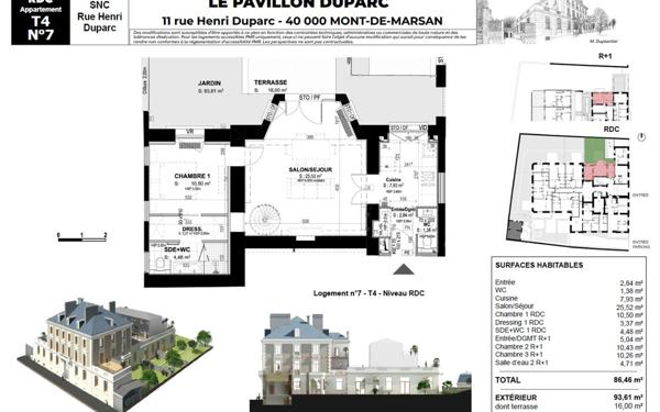 Appartement à vendre    4 pièces • 88 m2 Mont-de-Marsan