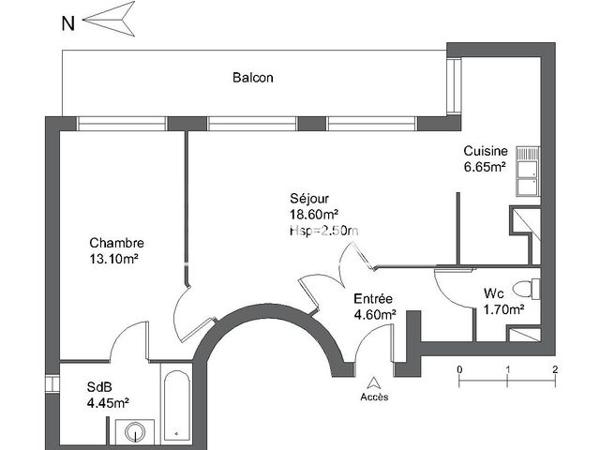 Location Appartement 2 pièces 49.1 m² - RUE BELLOT/BOULEVARD AMIRAL Le Havre 76600