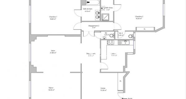 À vendre Appartement 4 pièces 121 m² - Paris 75016