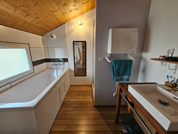 LA FLECHE Superbe maison d'architecte en bois avec SPA et jardin agréable