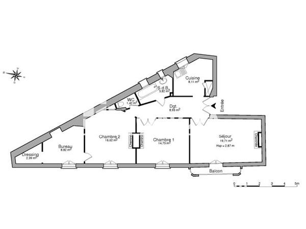 Location Appartement 4 pièces 83.95 m² - 61 ALLEES PAUL RIQUET Beziers 34500