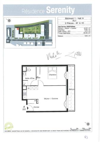 Appartement 2 pièces 45 m²