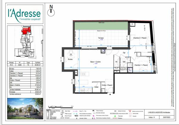 Appartement T4 86m² avec Terrasse 26M² Bord de Loire BAISSE DE PRIX
