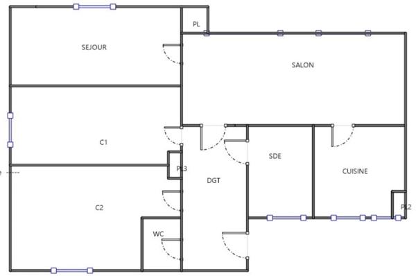 Dpt Saône et Loire (71), à vendre LA CLAYETTE appartement T4 - 63 m² - 2 ch - garage, cave, grenier