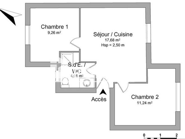 Location Appartement 3 pièces 42.2 m² - 32 RUE GASTON MAURER Bezons 95870