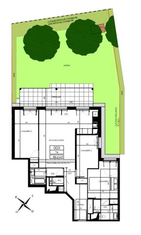 Appartement T4 à vendre SEVRES (92), surface habitable 88.61 m2 + terrasse/jardin 116 m2 + 1 park s-sol