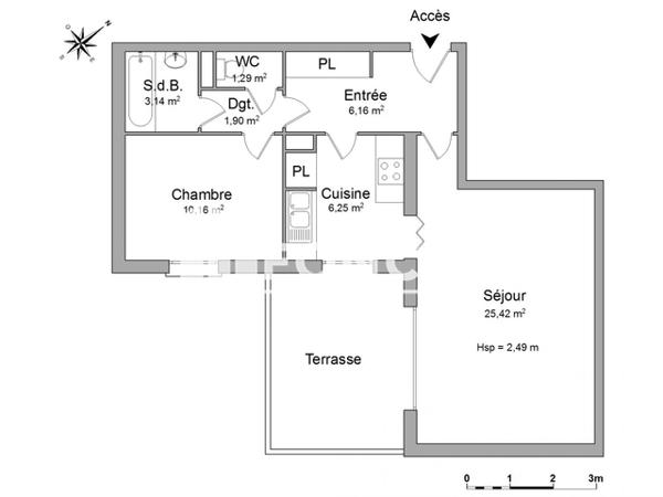 Location Appartement 2 pièces 54.32 m² - 9 AVENUE DES SABLONNIERES Ferney Voltaire 01210