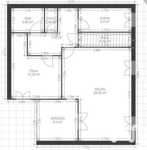 Appartement à vendre 2 pièces 60,8 m² Mèze