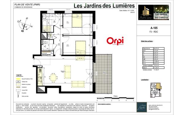 Appartement à vendre    3 pièces •  Herserange