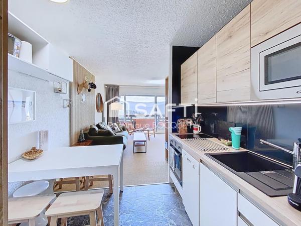 Studio sud-ouest, au pied des pistes, refait à neuf.