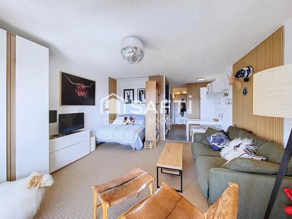 Studio sud-ouest, au pied des pistes, refait à neuf.