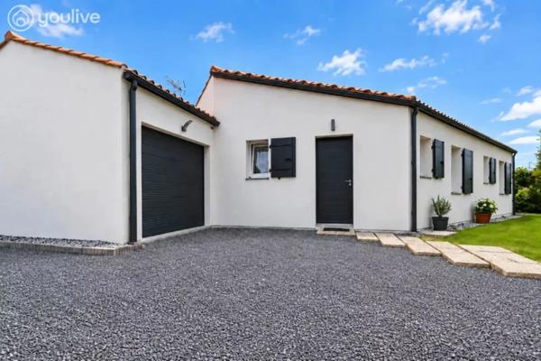 RARE À LA GUÉRINIÈRE – MAISON RÉCENTE 3 CHAMBRES, DPE A, GARAGE ET JARDIN