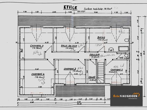 Coulommiers (77120) Maison 230m² (DPE:C).Terrain 1100m² à Lescherolles 77320