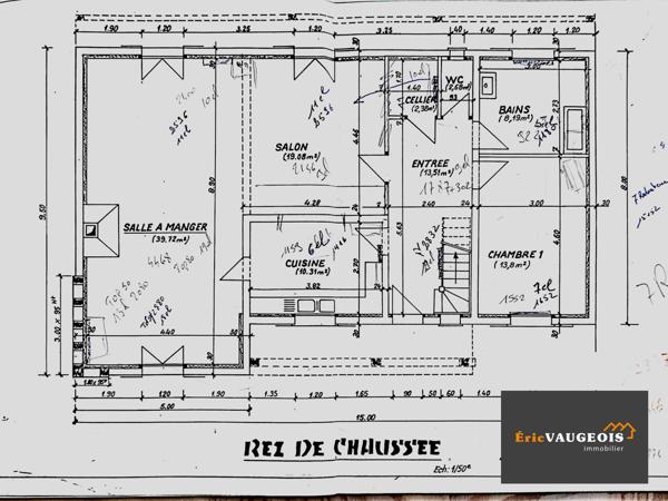 Coulommiers (77120) Maison 230m² (DPE:C).Terrain 1100m² à Lescherolles 77320