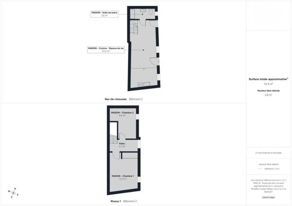 Maison à Auneau-Bleury-Saint-Symphorien, 28700 - 3 pièces 51m²