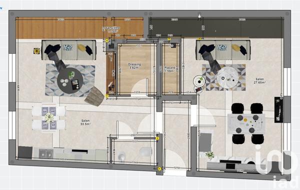 Appartement à vendre 3 pièces 53 m² Vienne