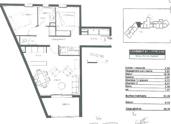 Appartement 8 couchages + Piscine intérieure et Sauna