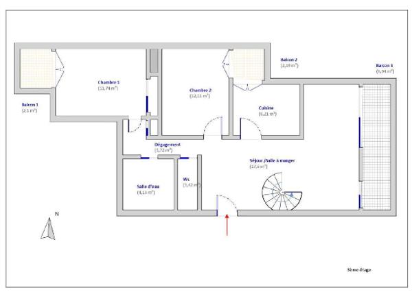 Appartement
         3 pièces
        - 82 m² Bien prestige 890 000 € *