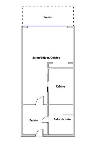 Appartement 2 pièces - 27 m²
