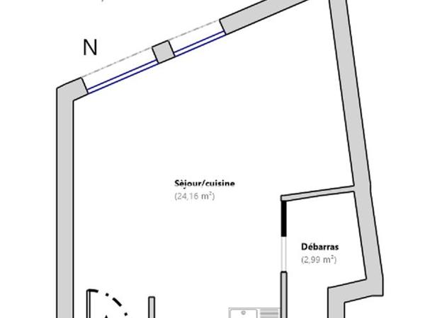 Location Local commercial 1 pièce 27.2 m² - Le Sainte Luce Cagnes Sur Mer 06800