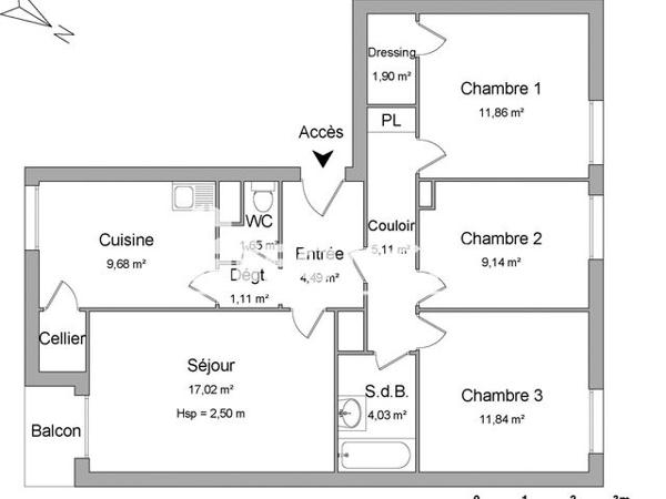 Location Appartement 4 pièces 77.83 m² - 9-11 AVENUE DU SABLARD Limoges 87000