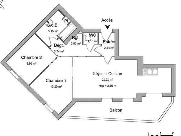 Location Appartement 3 pièces 54.9 m² - BAT D2 - 3E ETAGE - PORTE 15 Niort 79000