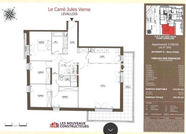 Location Appartement 5 pièces 115 m² - Levallois-perret 92300