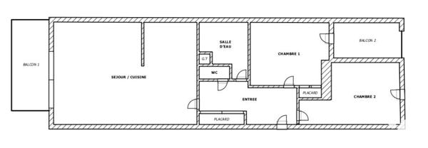 Centre ville T3 Traversant ascenseur cave et garage