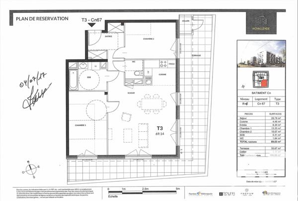 Appartement à vendre 3 pièces 69 m² Saint-Herblain