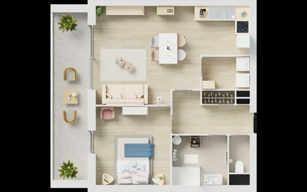 Appartement à vendre    2 pièces • 49,90 m2 Guilers