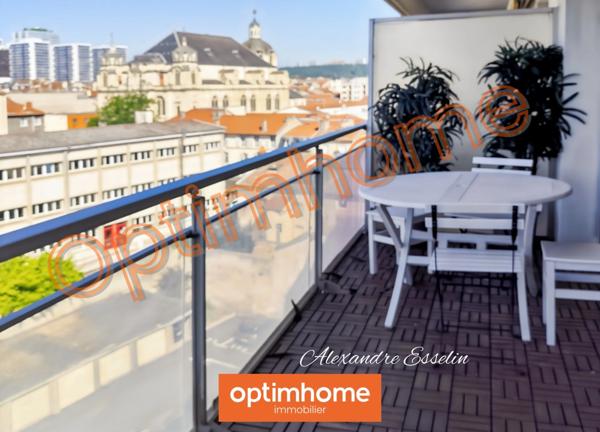Superbe studio de 36,55 m² avec balcon panoramique – Nancy Centre