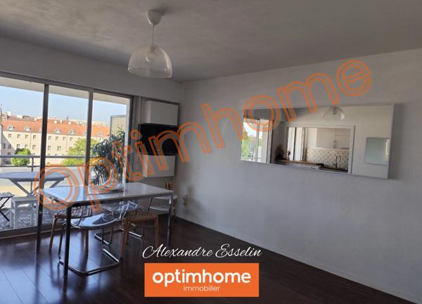 Superbe studio de 36,55 m² avec balcon panoramique – Nancy Centre