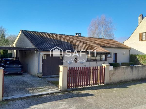 Maison de plain-pied avec piscine