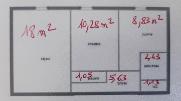 Appartement Orvault 47 m² T2 avec Balcon, parking et cave 