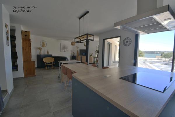 Maison contemporiane 6 pièces Piscine vue étang de l'olivier