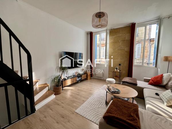 Nansouty/Sacré-Cœur : maison de 60 m² (55m² carrez) dans le style d'un appartement en triplex