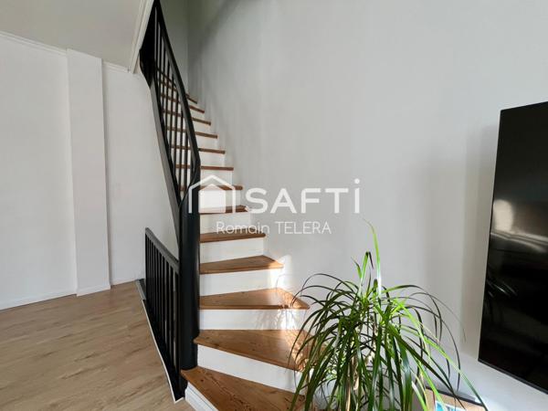 Nansouty/Sacré-Cœur : maison de 60 m² (55m² carrez) dans le style d'un appartement en triplex