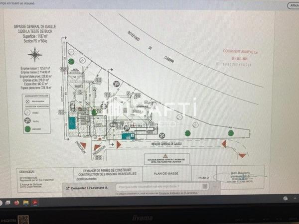 A saisir, terrain constructible de 1180m², La Teste De Buch.