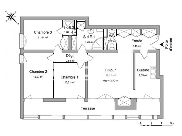 Location Appartement 4 pièces 83.51 m² - 70 BOULEVARD D'ITALIE La Roche Sur Yon 85000
