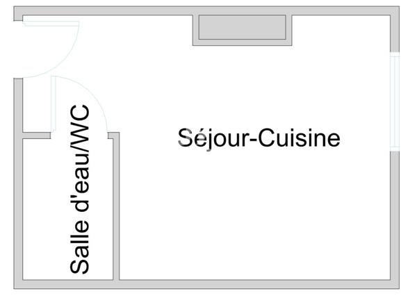 Studio en dernier étage - Lumineux et calme