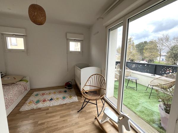Appartement quartier Durantière à Nantes 3 pièces 2 chambres, terrasse orientée sud
