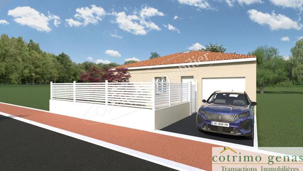 Genas Maison 89m² env.3Chbres Terrain de 372m²