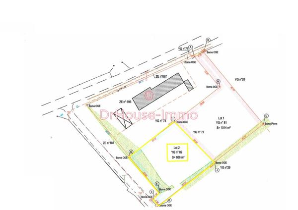 Terrain à vendre de 866 m²